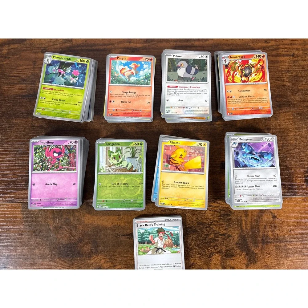 Pokemon TCG Card Lot 414 Count Scarlet Violet Paldea Evolved Pikachu Meowscarada